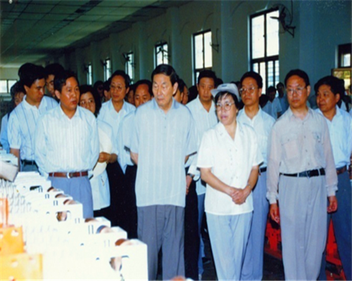 1996年6月，朱镕基總理視察天水長城開關(guān)廠